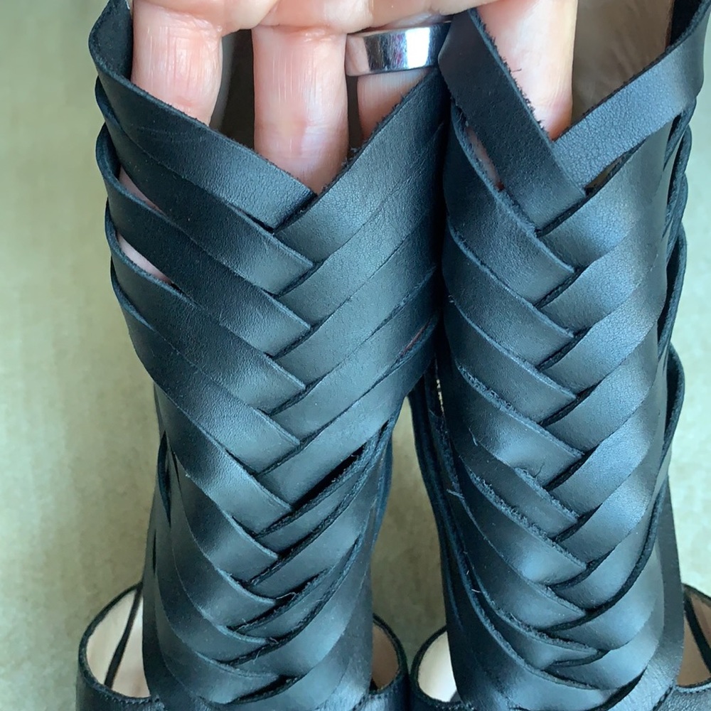 Jean Paul Gaultier black leather heels - Picture 3 of 6